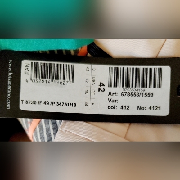 Luisa Cerano Straight-leg Flare Luxury Pale Pink Trousers Sz 42 (12) NWT - Picture 5 of 5